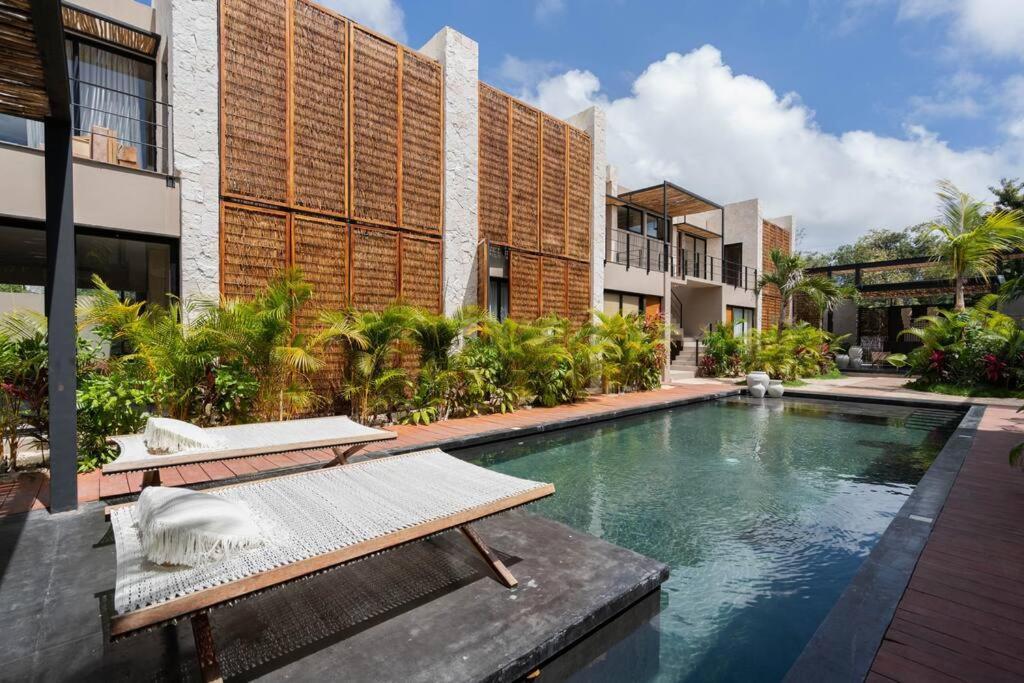 شقة Lujoso Departamento Boho-Chic Con Alberca Privada تولوم المظهر الخارجي الصورة