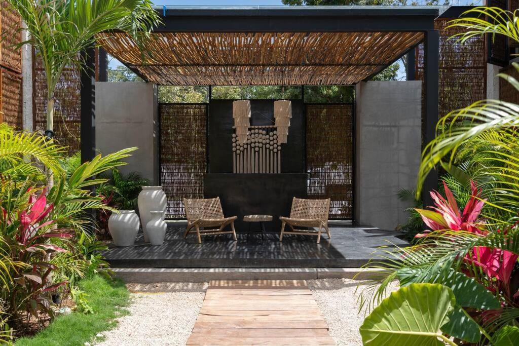 شقة Lujoso Departamento Boho-Chic Con Alberca Privada تولوم المظهر الخارجي الصورة