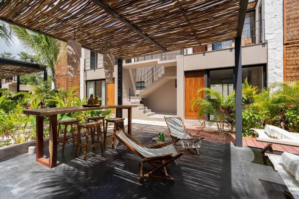 شقة Lujoso Departamento Boho-Chic Con Alberca Privada تولوم المظهر الخارجي الصورة